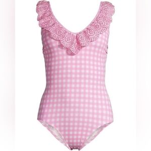Pink Gingham One-Piece Swimsuit